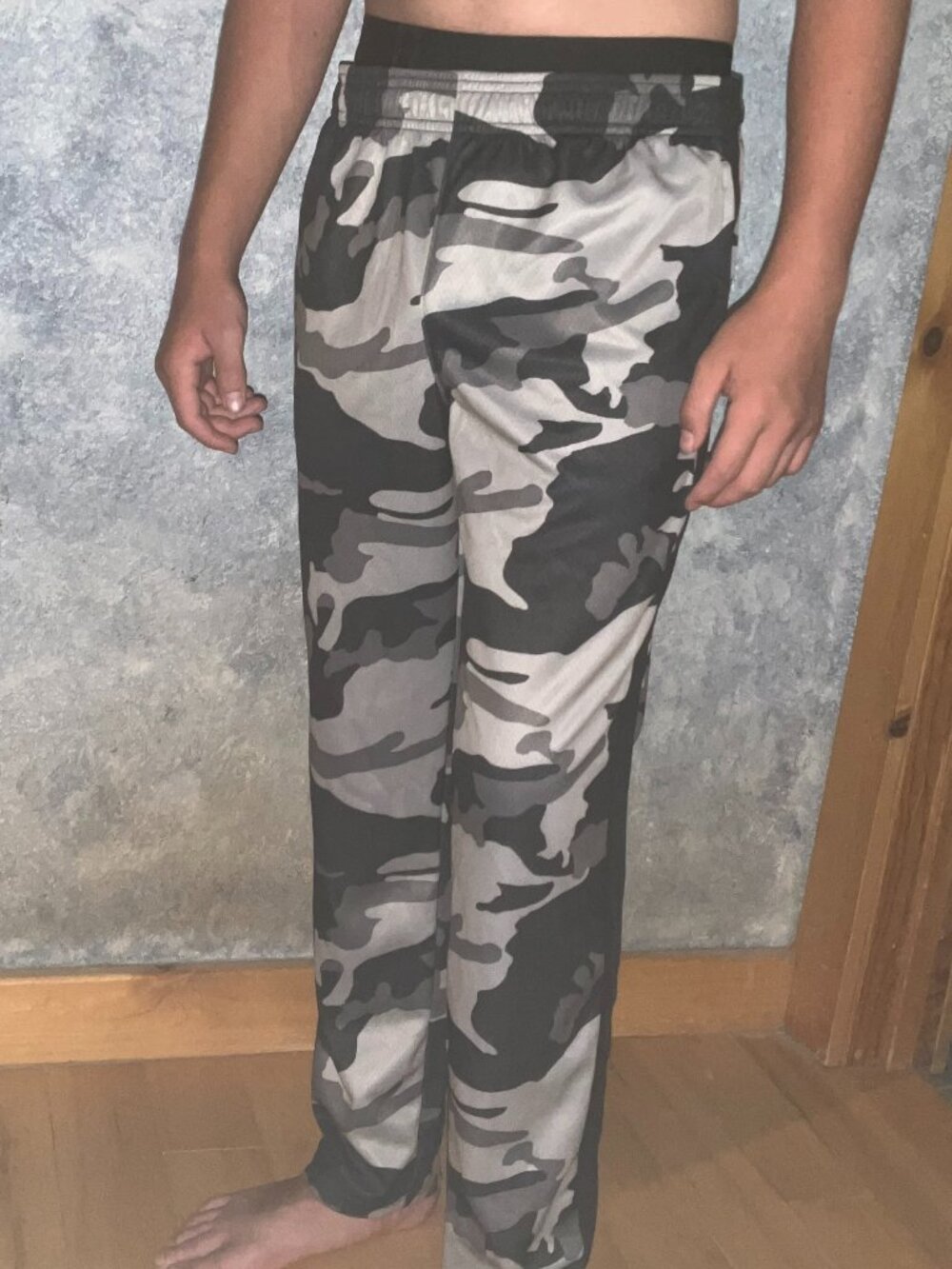 Boy's Athletic Works Gray Camo Joggers
